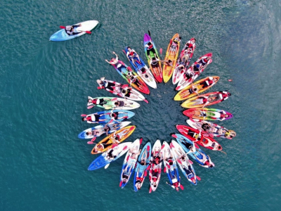 【皮划艇团建一天】浪骑皮划艇、网红小火车、帆船出海 